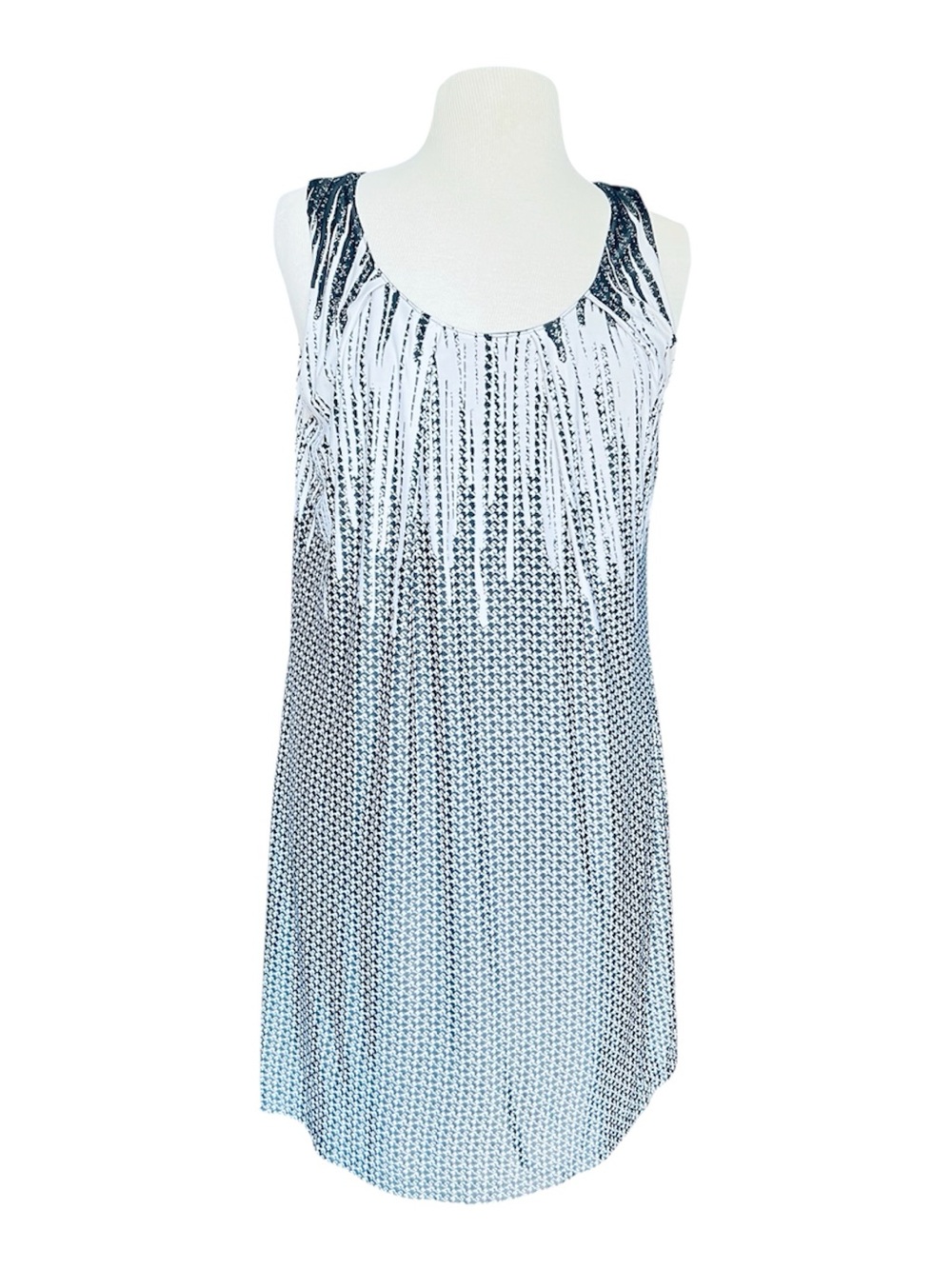Gilli Black & White Patterned Tank Dress, size 12